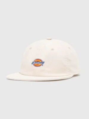 Dickies czapka z daszkiem sztruksowa CHASE CITY CAP kolor biały z aplikacją DK0A4YPJ