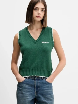 Dickies kamizelka z dodatkiem wełny damski kolor zielony lekki DK0A87P2