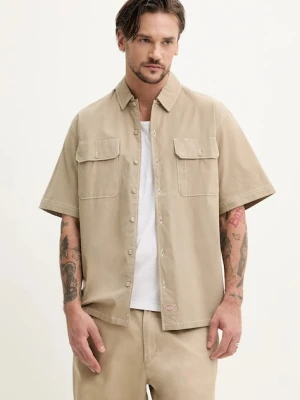 Dickies koszula męska kolor beżowy regular z kołnierzykiem klasycznym DK0A4Z7R0DS1