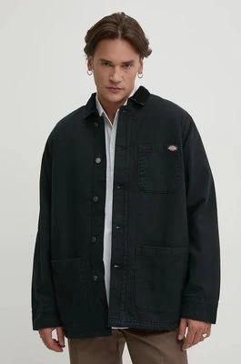 Dickies kurtka Duck High Pile Flce Line Chore Jacket męska kolor czarny przejściowa DK0A4XGA