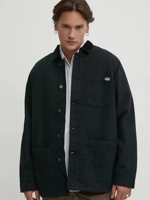 Dickies kurtka Duck High Pile Flce Line Chore Jacket męska kolor czarny przejściowa DK0A4XGA