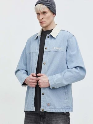 Dickies kurtka jeansowa HERNDON JACKET męska kolor niebieski przejściowa DK0A4YQM