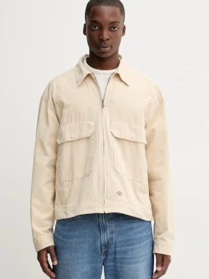 Dickies kurtka jeansowa kolor beżowy przejściowa oversize DK0A87OE