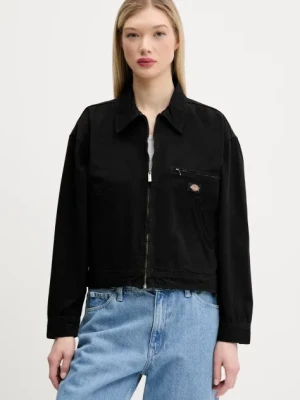 Dickies kurtka jeansowa kolor czarny przejściowa oversize DK0A4Z77C401