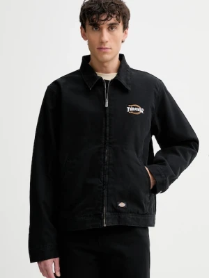 Dickies kurtka jeansowa kolor czarny przejściowa oversize DK0A88CE