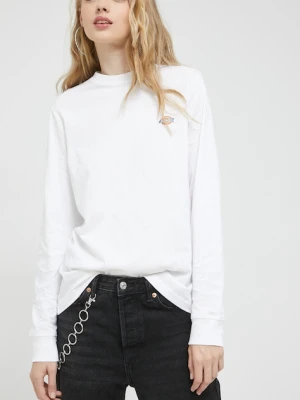 Dickies longsleeve bawełniany kolor biały