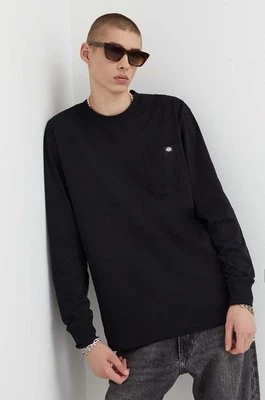 Dickies longsleeve bawełniany kolor czarny gładki