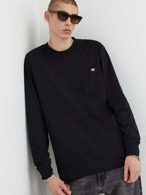 Dickies longsleeve bawełniany kolor czarny gładki