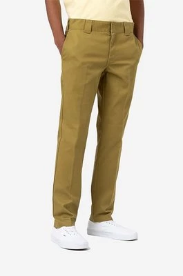 Dickies spodnie 872 Work Pant Rec męskie kolor zielony dopasowane DK0A4XK8KHK-KHAKI