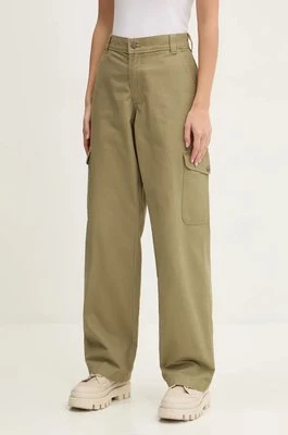 Dickies spodnie bawełniane DUCK CANVAS kolor zielony proste medium waist DK0A864S