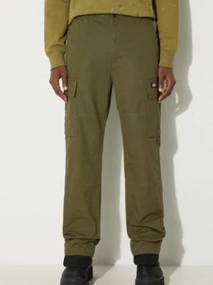 Dickies spodnie bawełniane EAGLE BEND kolor zielony w fasonie cargo DK0A4X9X