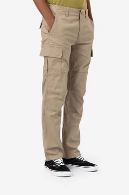 Dickies spodnie bawełniane kolor beżowy proste DK0A4XDUKHK-BROWN
