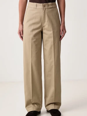 Dickies spodnie damskie bawełniane beżowy