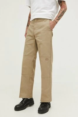Dickies spodnie męskie kolor zielony proste DK0A4XK3KHK1-KHAKI