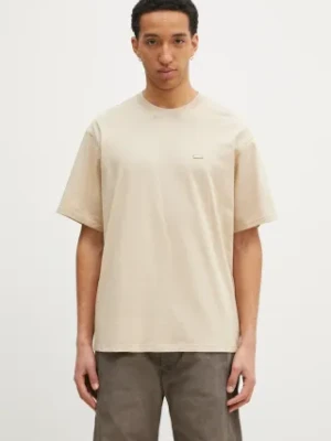 Dickies t-shirt bawełniany Clancy Heavyweight Tee Ss Irish Cream męski kolor beżowy gładki DK0A4Z4LF951