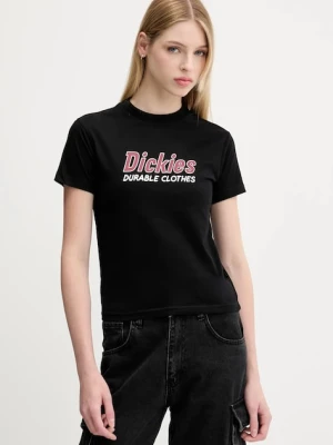 Dickies t-shirt bawełniany damski kolor czarny DK0A87Q5