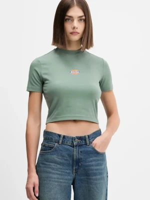 Dickies t-shirt bawełniany damski kolor zielony DK0A4XPO