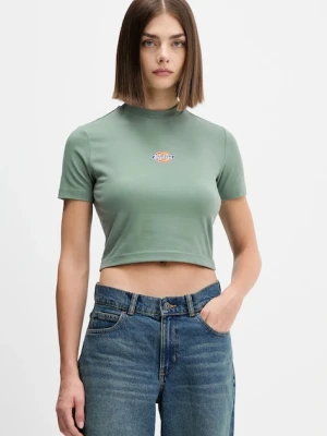 Dickies t-shirt bawełniany damski kolor zielony DK0A4XPO