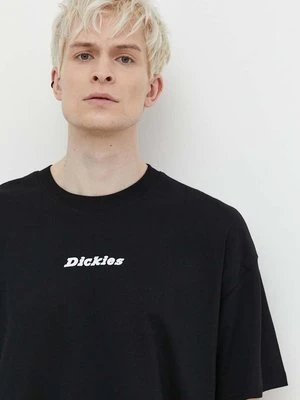 Dickies t-shirt bawełniany ENTERPRISE TEE SS męski kolor czarny z nadrukiem DK0A4YRN