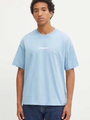 Dickies t-shirt bawełniany ENTERPRISE TEE SS męski kolor niebieski z nadrukiem DK0A4YRN