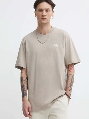 Dickies t-shirt bawełniany kolor beżowy z aplikacją