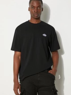 Dickies t-shirt bawełniany kolor czarny z aplikacją DK0A4YAIBLK1-BLACK