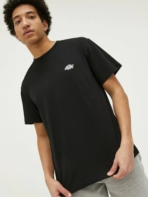 Dickies t-shirt bawełniany kolor czarny z aplikacją DK0A4YAIBLK1-BLACK