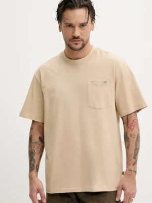 Dickies t-shirt bawełniany męski kolor beżowy gładki DK0A4YFCF951