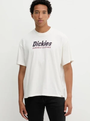 Dickies t-shirt bawełniany męski kolor beżowy wzorzysty DK0A87YL