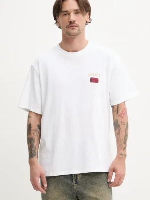 Dickies t-shirt bawełniany męski kolor biały z nadrukiem DK0A4Z8T0WH1