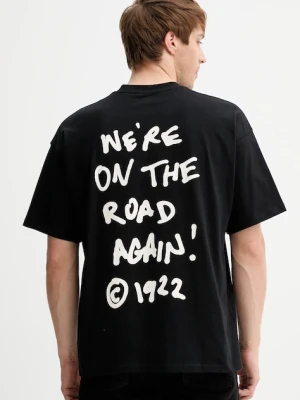 Dickies t-shirt bawełniany męski kolor czarny wzorzysty DK0A87QO