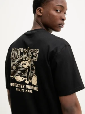 Dickies t-shirt bawełniany męski kolor czarny z nadrukiem DK0A4Z8RBLK1