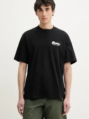Dickies t-shirt bawełniany męski kolor czarny z nadrukiem DK0A4Z8ZBLK1