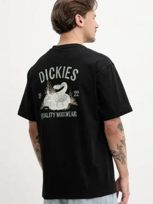 Dickies t-shirt bawełniany męski kolor czarny z nadrukiem DK0A4Z99BLK1