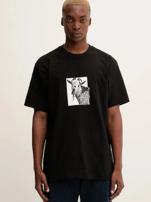 Dickies t-shirt bawełniany męski kolor czarny z nadrukiem DK0A8672