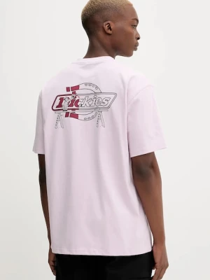 Dickies t-shirt bawełniany męski kolor fioletowy z nadrukiem DK0A87QP