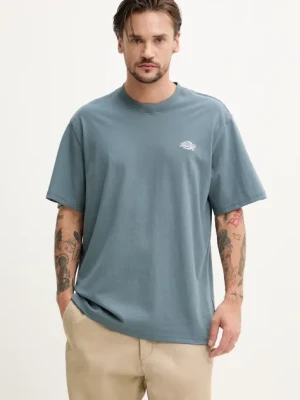 Dickies t-shirt bawełniany męski kolor niebieski gładki DK0A4YAIG701