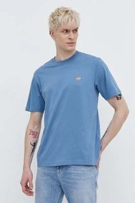 Dickies t-shirt bawełniany męski kolor niebieski z nadrukiem