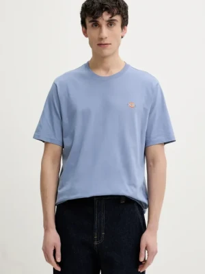 Dickies t-shirt bawełniany męski kolor niebieski z nadrukiem DK0A4XDBK371