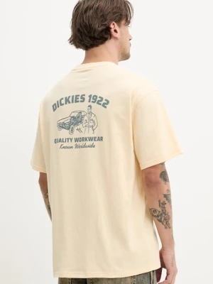 Dickies t-shirt bawełniany męski kolor żółty z nadrukiem DK0A4Z96K531