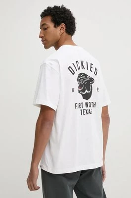 Dickies t-shirt bawełniany PANTHER męski kolor beżowy z nadrukiem DK0A4Z4I