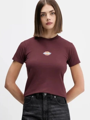 Dickies t-shirt damski kolor bordowy DK0A4ZAO