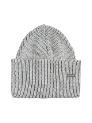 Didriksons czapka beanie bawełniana RIVER szary