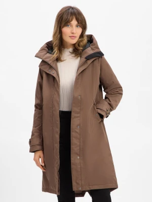 Didriksons Damski płaszcz funkcjonalny - Luna Kobiety brązowy jednolity,