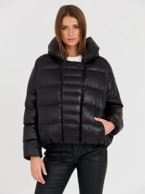 DIEGO M Czarna damska kurtka, Rozmiar 40 EU - 44 IT