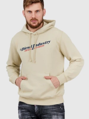 DIESEL Beżowa bluza męska z kapturem, Rozmiar M