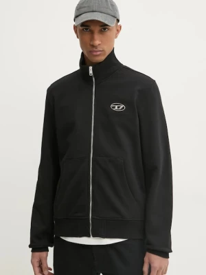 Diesel bluza S-GINNI-ZIP-OD SWEAT-SHIRT czarny