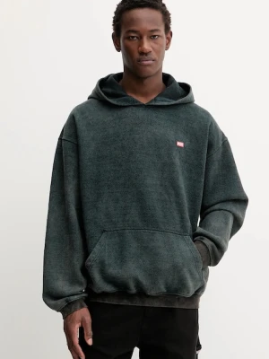 Diesel bluza S-KAI męska kolor niebieski z kapturem z nadrukiem A18650.0AGBZ