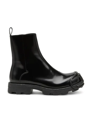 Diesel botki skórzane D-Hammer Bt Zip D męskie kolor czarny Y03254-P5268-H0015