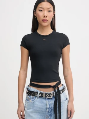 Diesel crop top damski bawełniany T-BUNNY-TAIL-S